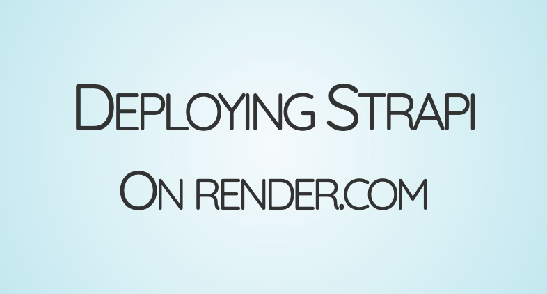 Slides - Deploy Strapi